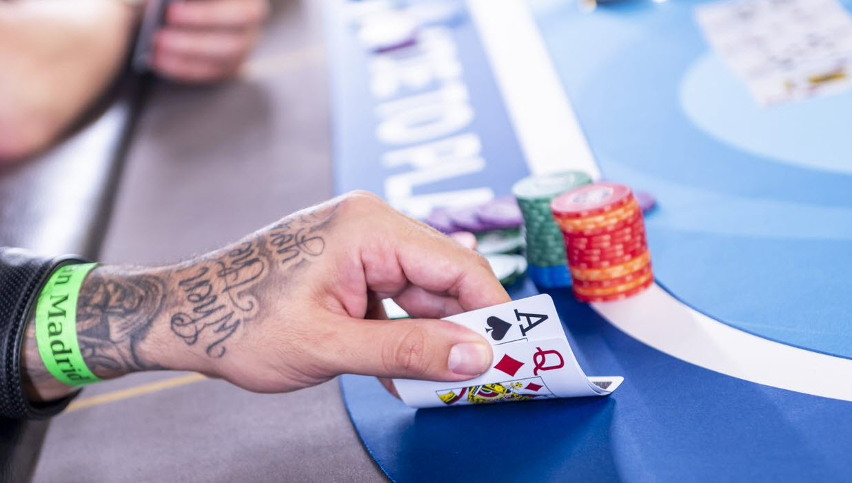 poker AQ hand